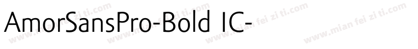 AmorSansPro-Bold IC字体转换